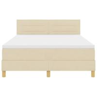Boxspringbed met matras met hoofdeinde Crème 160 x 200 cm Stof - thumbnail