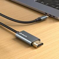 Kabel USB-C naar HDMI Silver HT LOGAN Zwart - thumbnail