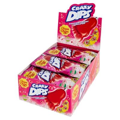 Chupa Chups Chupa crazy dips strawberry (24x 14 gram)