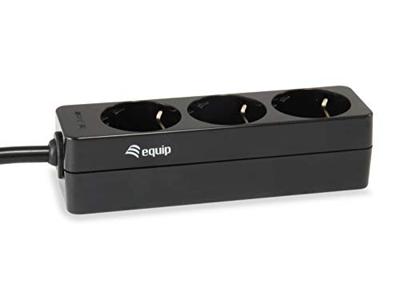 Equip 333280 3-Outlet Power Strip, 1.1 m, Type F, Black, CE, 3 AC outlet(s), 220 - 240 V - thumbnail