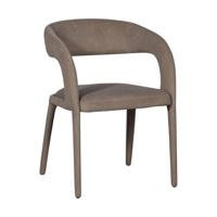 vtwonen Arms eetkamerstoel Vilt Bruin - thumbnail