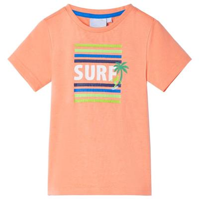 VidaXL Kindershirt 128 neonoranje