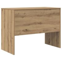 Bureau artisanaal eikenkleurig 100 x 50 x 76 cm Bewerkt hout - thumbnail