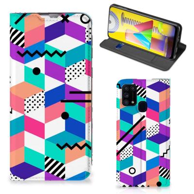 Samsung Galaxy M31 Stand Case Blokken Kleurrijk