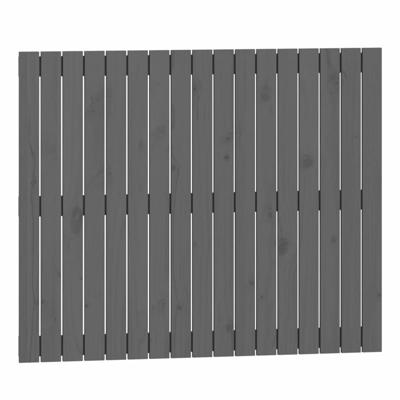 Wandhoofdbord 108x3x90 cm massief grenenhout grijs