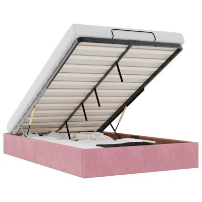Bedframe zonder matras 120x190 cm fluweel roze