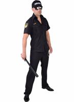 Politie Blouse heren Carnaval - thumbnail