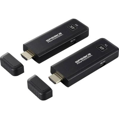 SpeaKa Professional SP-TR-450 Draadloze HDMI-set 50 m 2.4 GHz, 5 GHz 3840 x 2160 Pixel Geïntegreerde LED-weergave SpeaKa Professional SP-TR-450 Draadloze HDMI-set 50 m 2.4 GHz, 5 GHz 3840 x 2160 Pixel Geïntegreerde LED-weergave
