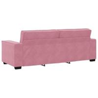 2-delige Loungeset met kussens fluweel roze - thumbnail