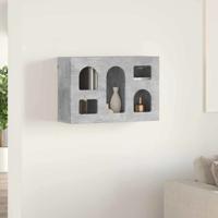 Hangkast met plank Beton Grijs 60 x 20 x 40 cm Bewerkt hout - thumbnail