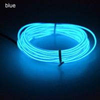 Flexibele LED licht EL Wire string strip touw Glow decor Neon Lamp USB controlle 3M energiebesparende masker glazen gloed lijn F277 (blauw licht) - thumbnail