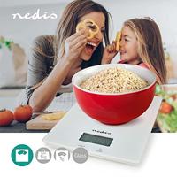 Nedis KASC610WT Keukenweegschaal Digitaal Glas / Kunststof Wit - thumbnail