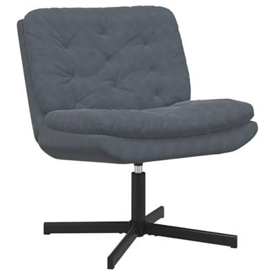 Draaibare Relaxstoel Donkergrijs 63 x 75 x 76 cm Fluweel - thumbnail