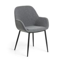 Kave Home Eetkamerstoel 'Konna', kleur Donkergrijs - thumbnail