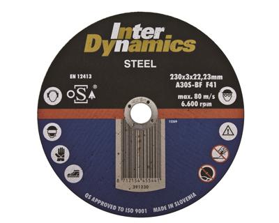 InterDynamics Doorslijpschijf voor metaal | 180 x 3 x 22,23 mm - 391180 InterDynamics Doorslijpschijf voor metaal | 180 x 3 x 22,23 mm - 391180