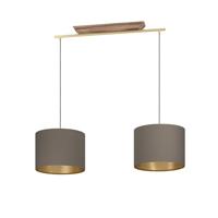Stars of Light 2-lichts hanglampSantandria goud met bruine kap - 390336 - thumbnail