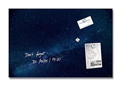 Sigel SI-GL283 Glasmagneetbord Artverum Galaxy 60x40 cm Donkerblauw - thumbnail