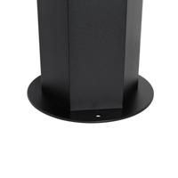 QAZQA Staande buitenlamp zwart met smoke kap zeshoek 50 cm - Denmark - thumbnail