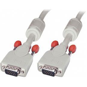LINDY 36344 VGA-kabel M/M, cool grijs, 5 m, lichtgrijs