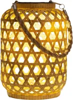 Anna's Collection Solar lantaarn 15 x 21 cm Naturel - thumbnail