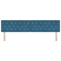 LED Hoofdbord met LED -striplichten Donkerblauw 100 cm Fluweel - thumbnail