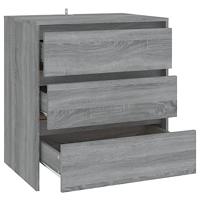 Dressoir 70x41x75 cm bewerkt hout grijs sonoma eikenkleurig - thumbnail