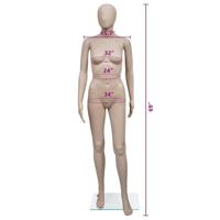 Etalagepop vrouw rond hoofd - thumbnail