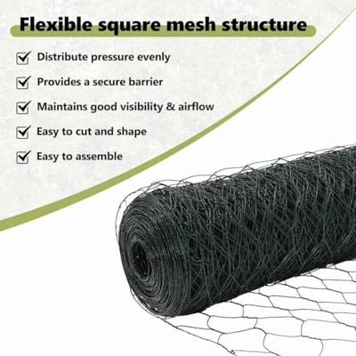 VidaXL Hexagon hek groen 1,6 x 25 m pvc