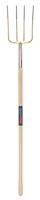 Mestvork 4 tanden houten steel 130 cm en stift verbinding - thumbnail