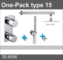 Thermostatische Inbouw Regendouche Set Wiesbaden Type 15 Wandarm Ufo 20 cm Rond Thermostatische Inbouw Regendouche Set Wiesbaden Type 15 Wandarm Ufo 20 cm Rond