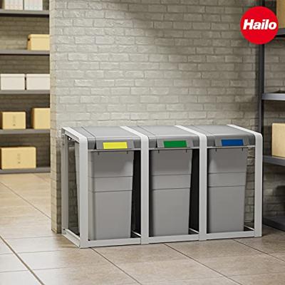 Hailo ProfiLine Öko XL 9352020 Afvalscheidingssysteem 35 l Kunststof (b x h x d) 350 x 570 x 415 mm Grijs 1 stuk(s)