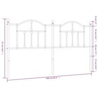 Hoofdbord 160 cm metaal wit - thumbnail
