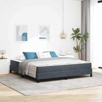 Boxspringbed met matras Donkergrijs 180 x 210 cm Stof - thumbnail
