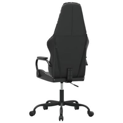 Gamestoel kunstleer zwart en camouflage