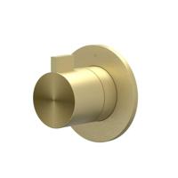 Afbouwdeel IVY Tribe Inbouw Stopkraan Symmetry Met Rond Rozet RVS316 Geborsteld Mat Goud PVD - thumbnail