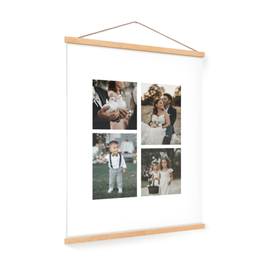 Gepersonaliseerde poster met houten posterhanger 50x70