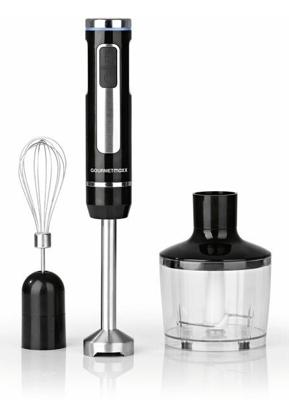 GourmetMaxx Staafmixer 200 W Werkt op accu/batterij, Met hakmolenopzet, Met garde, Incl. mixopzet Zwart, Zilver GourmetMaxx Staafmixer 200 W Werkt op accu/batterij, Met hakmolenopzet, Met garde, Incl. mixopzet Zwart, Zilver