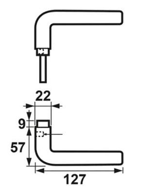 Axa deurkruk Curve L zwart 6140