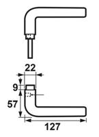 Axa deurkruk Curve L zwart 6140 - thumbnail