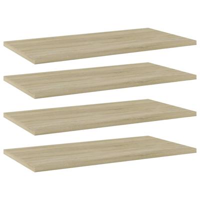 Wandschappen 4 st 60x30x1,5 cm spaanplaat sonoma eikenkleurig