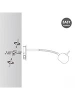 Moderne LED Wandspot Bollo - Wit - 11.5/11.5/35cm - Dimbaar - plafonniere gemaakt van metaal - inclusief LED lichtbron - GU10 fitting - 5W - 390lm - 3000K - warm wit licht - thumbnail