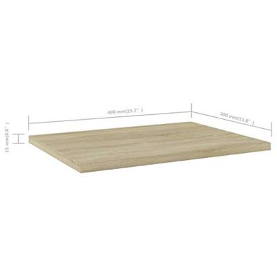 Wandschappen 4 st 40x30x1,5 cm bewerkt hout sonoma eikenkleurig
