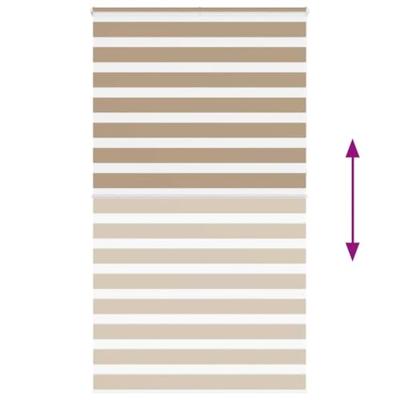VidaXL Zebra blind 130x230 cm stofbreedte 125,9 cm polyester zandbruin VidaXL Zebra blind 130x230 cm stofbreedte 125,9 cm polyester zandbruin