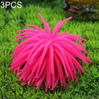 3 STKS aquarium artikelen decoratie TPR simulatie zee-egels bal koraal grootte: L diameter: 13cm (roze) - thumbnail