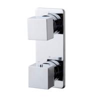 Wiesbaden Rombo inbouw 2-wegs douchethermostaat chroom - thumbnail