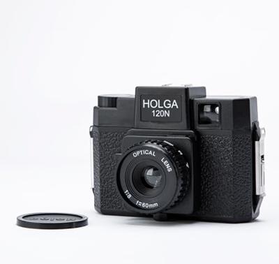 Holga 120N rolfilm camera set optical glas lens (incl. B+W film)