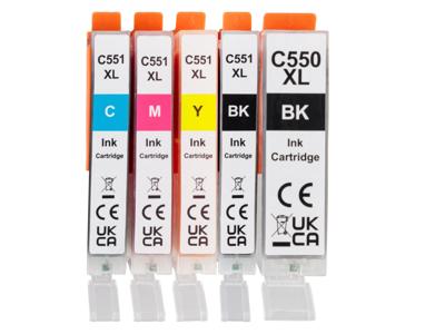 crelando Inktcartridges voor Canon, Epson of HP (550/551XL voor Canon)