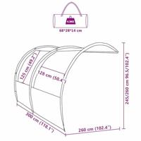VidaXL Waterbestendige tarp boog met dak - thumbnail