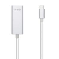 AISENS A109-0505 converter USB 3.1 Gen1 USB-C naar Ethernet Gigabit 10/100/1000 Mbps, zilver, 15 cm - thumbnail