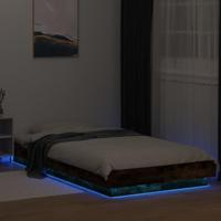 Bedframe met LED-verlichting gerookt eikenkleurig 90x190 cm - thumbnail